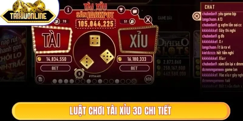 Luật chơi tài xỉu 3D chi tiết
