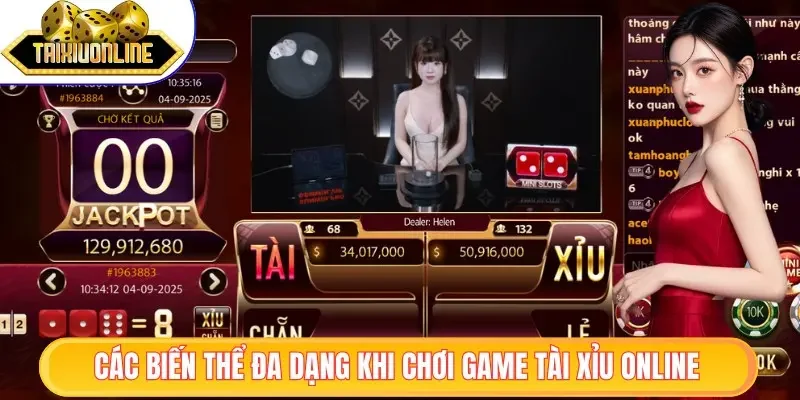 Biến thể đa dạng khi chơi tài xỉu online